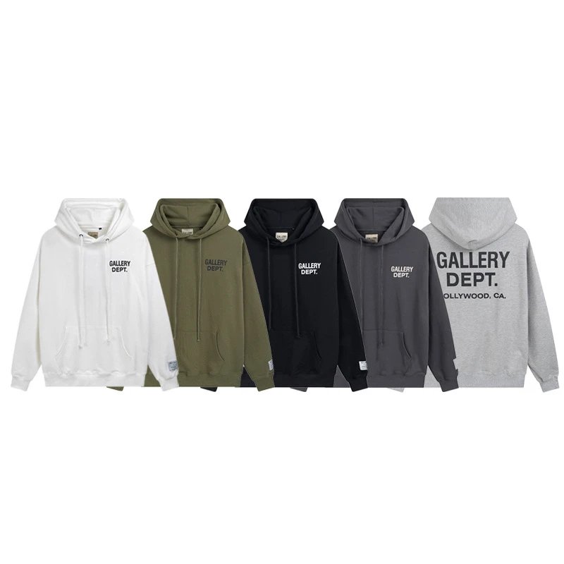 Gallery Dept Classic Hoodie - Unisex Oversized Cotton French Terry Pullover​ - Cnfans - $37.74