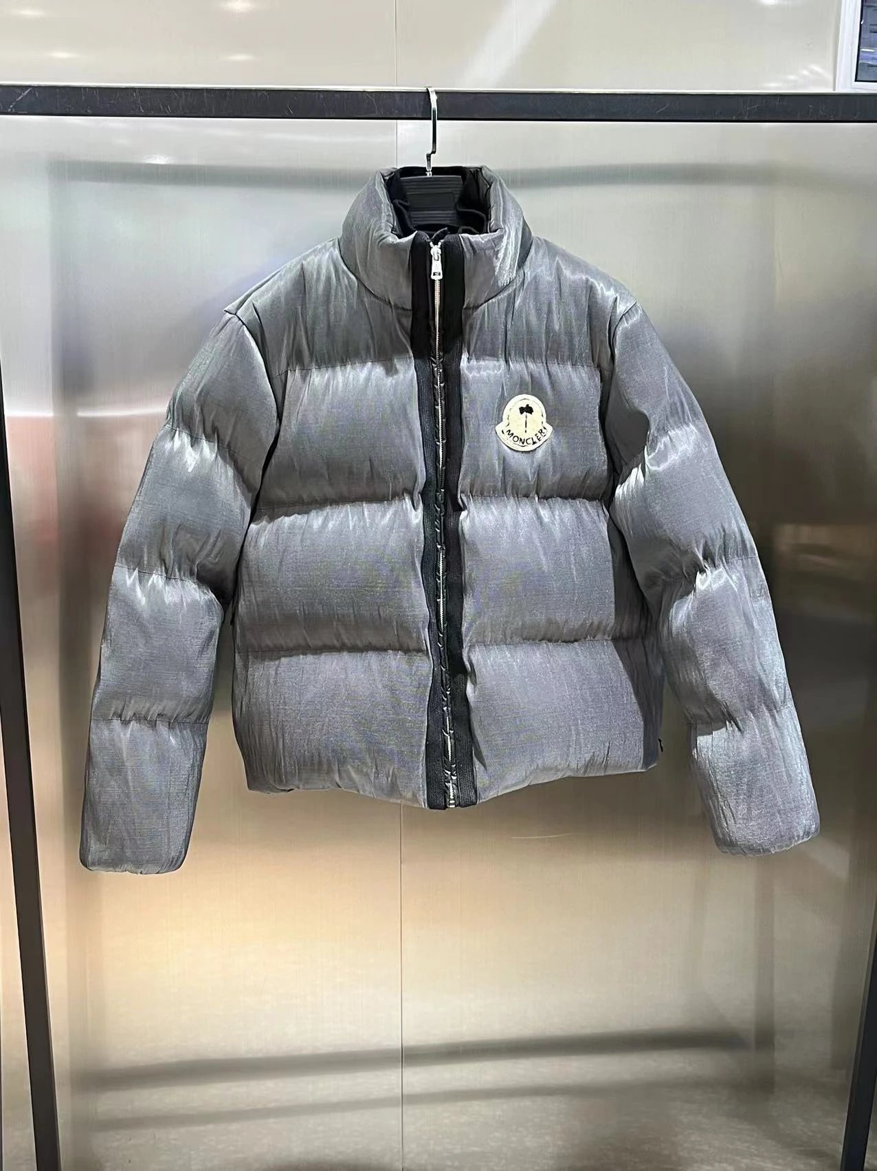 Moncler Unisex Optical Fiber Down Jacket(Grey) - Cnfans - $293.55